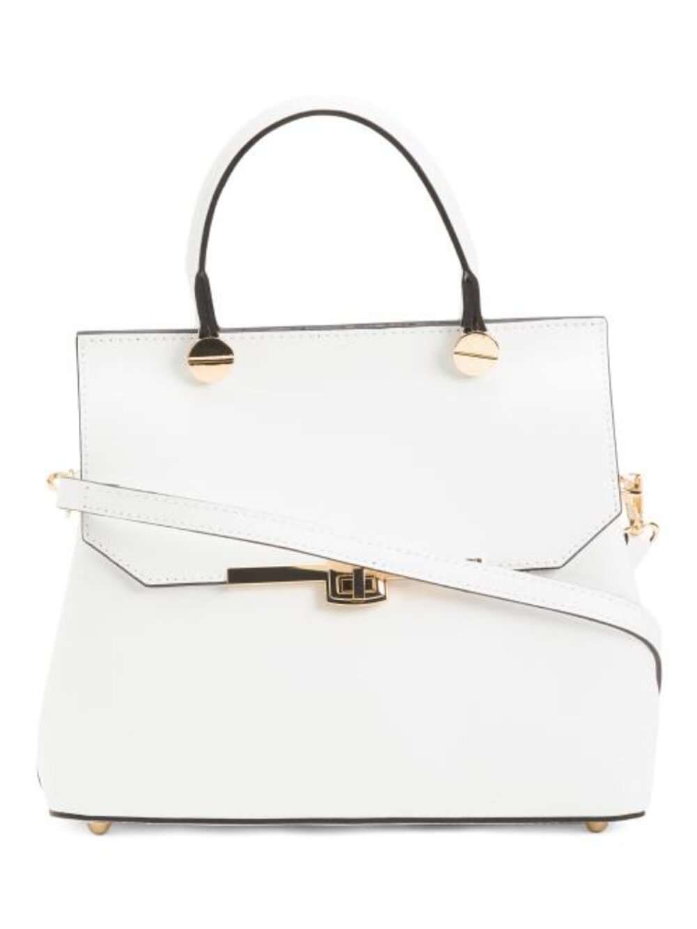 VIOLA CASTELLANI Made In Italy Leather Top Handle Satchel